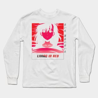 A Certain Scientific Railgun T ''LIVING IN RED V2'' Long Sleeve T-Shirt